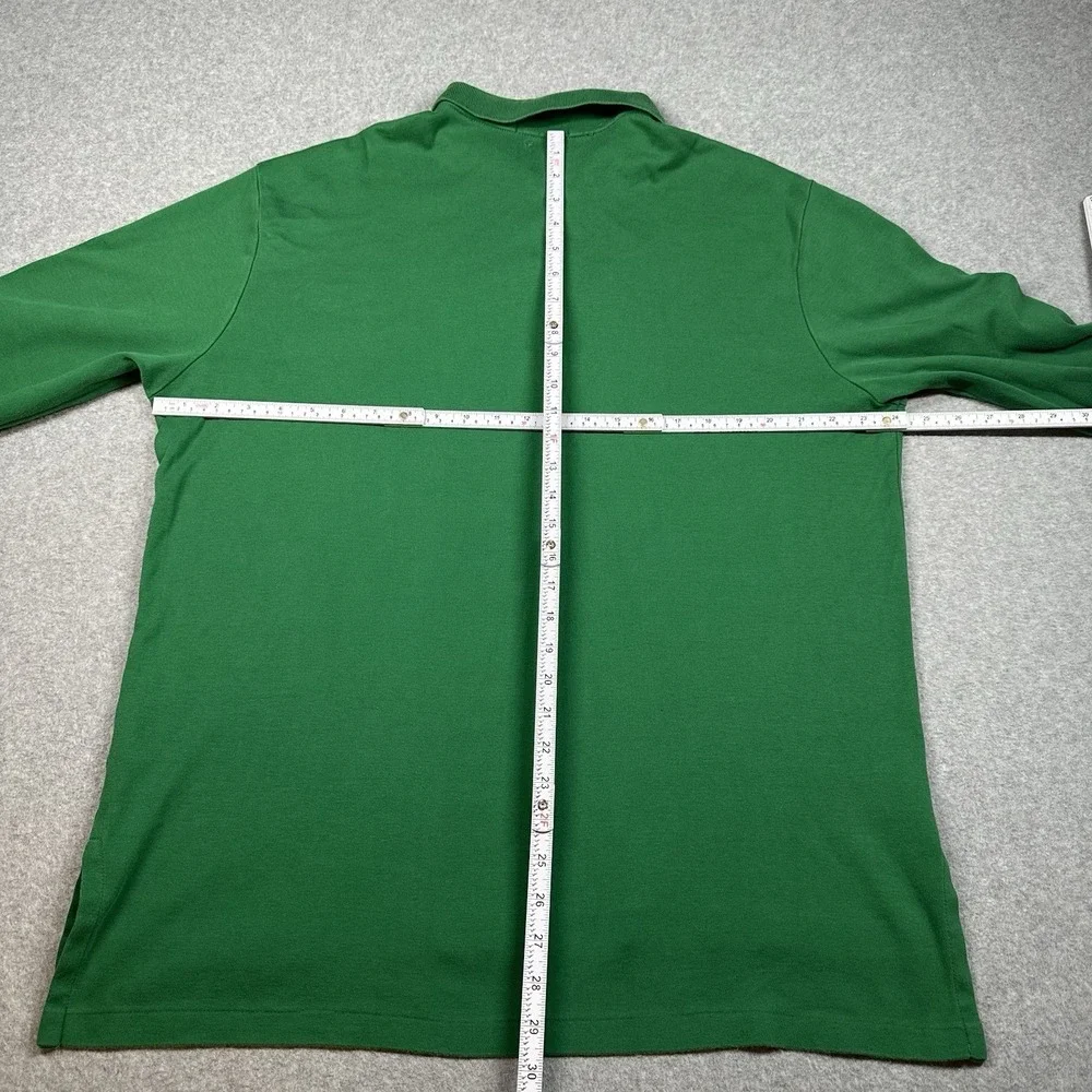 Polo Ralph Lauren Custom Fit Long Sleeve Polo Shirt Green XL Cotton Pony